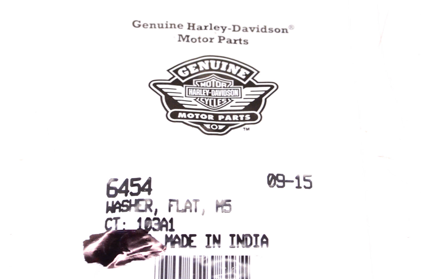 New OEM Harley-Davidson 6454 Flat Washer NOS