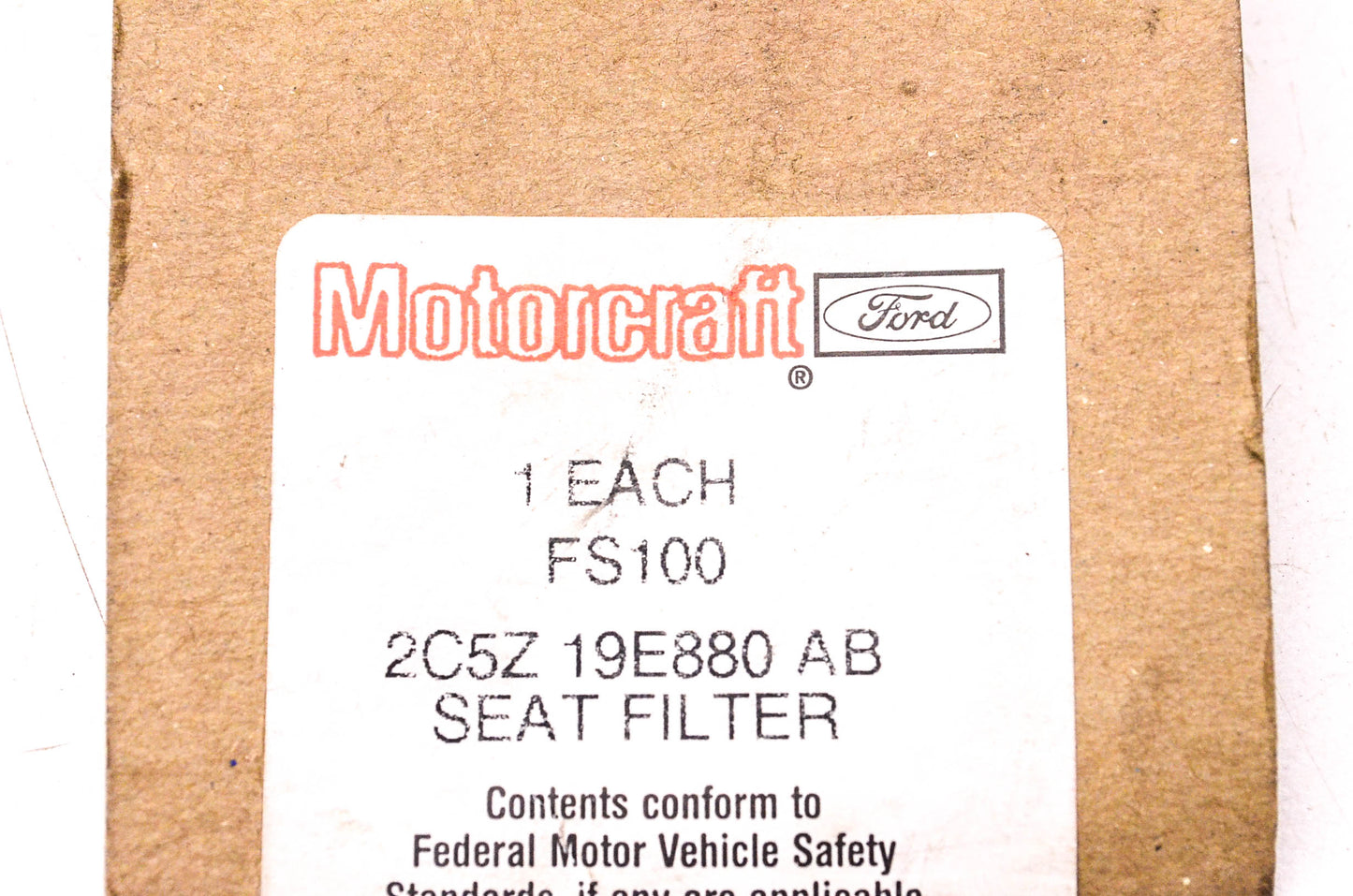 Motorcraft FS100, 2C5Z-19E880-AB Seat Filter NOS