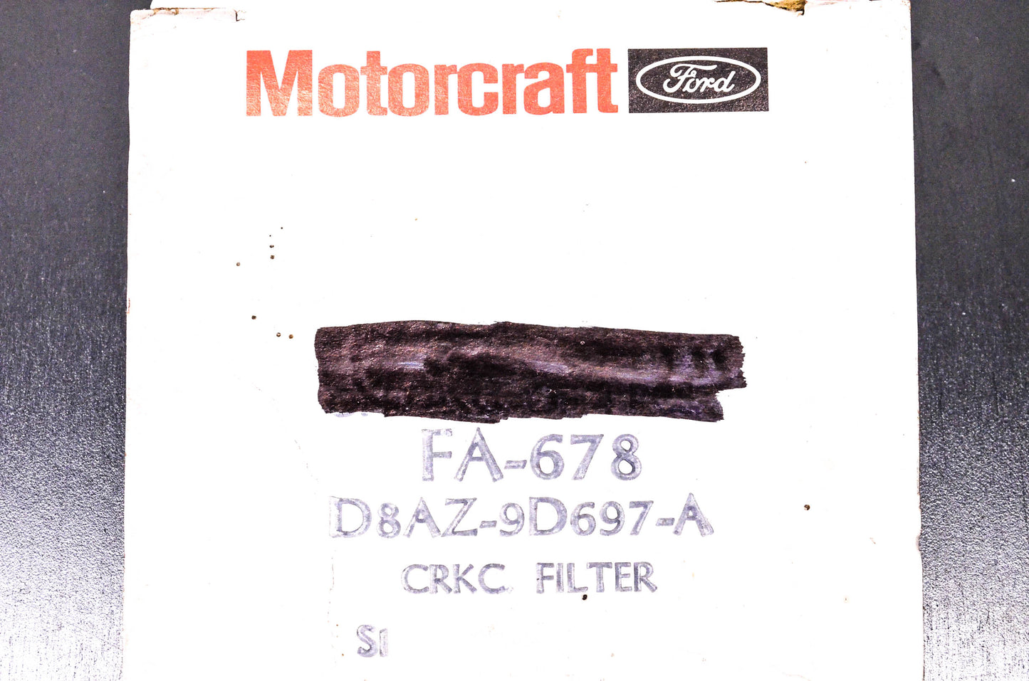 Motorcraft FA-678, D8AZ-9D697-A Crankcase Filter NOS