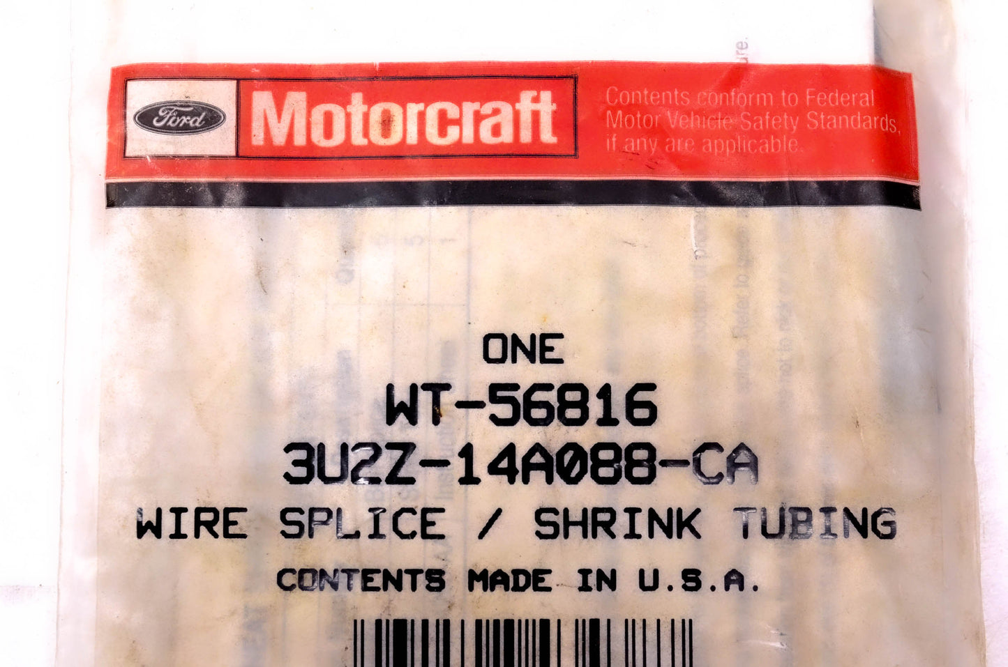 Motorcraft WT-56816, 3U2Z-14A088-CA Wiring Shrink Tube & Splice Kit NOS