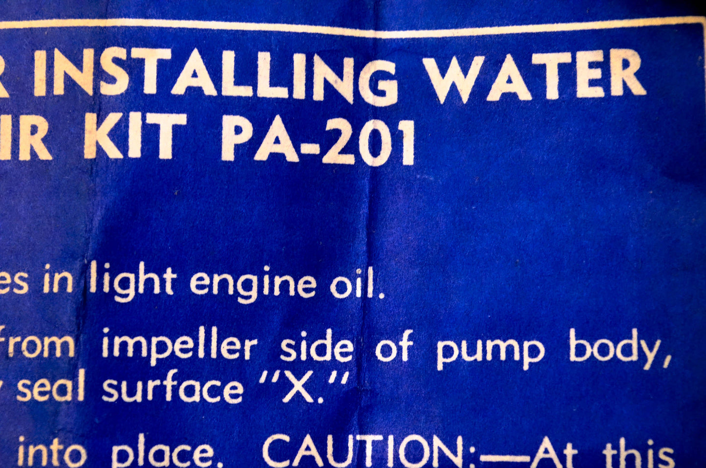 McQuay-Norris PA-201 Water Pump Repair Kit NOS