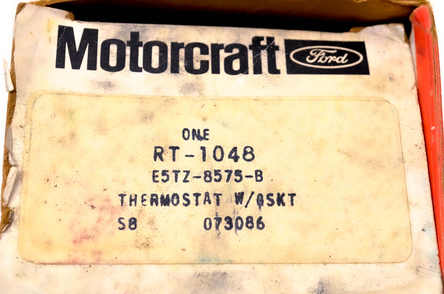 Motorcraft RT-1048, E5TZ-8575-B Thermostat & Gasket NOS