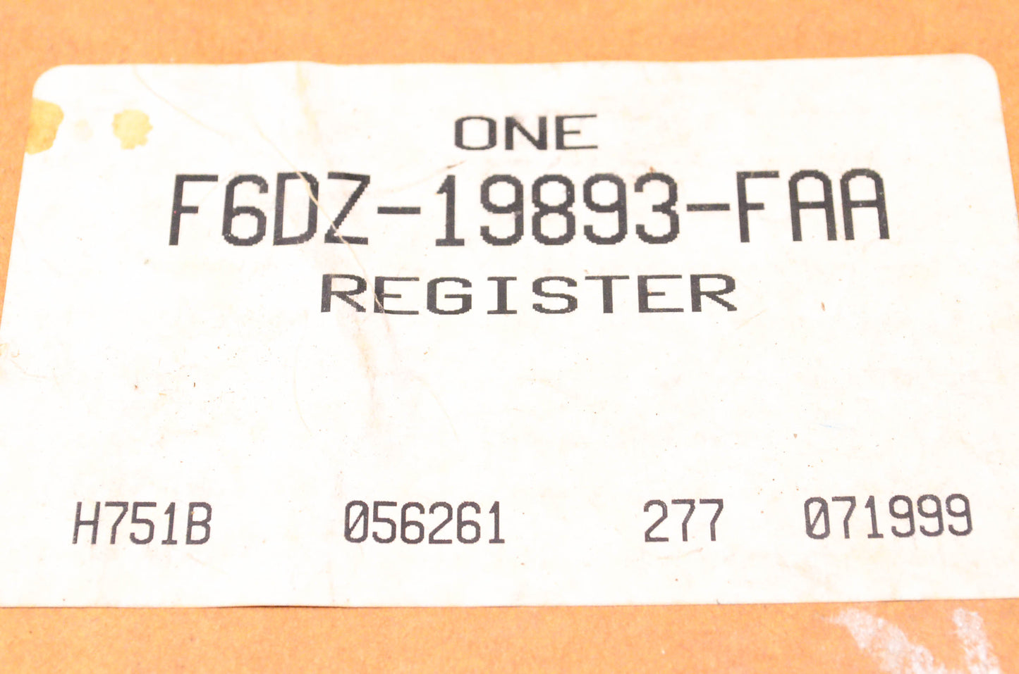 New OEM Ford F6DZ-19893-FAA Louver Assembly NOS