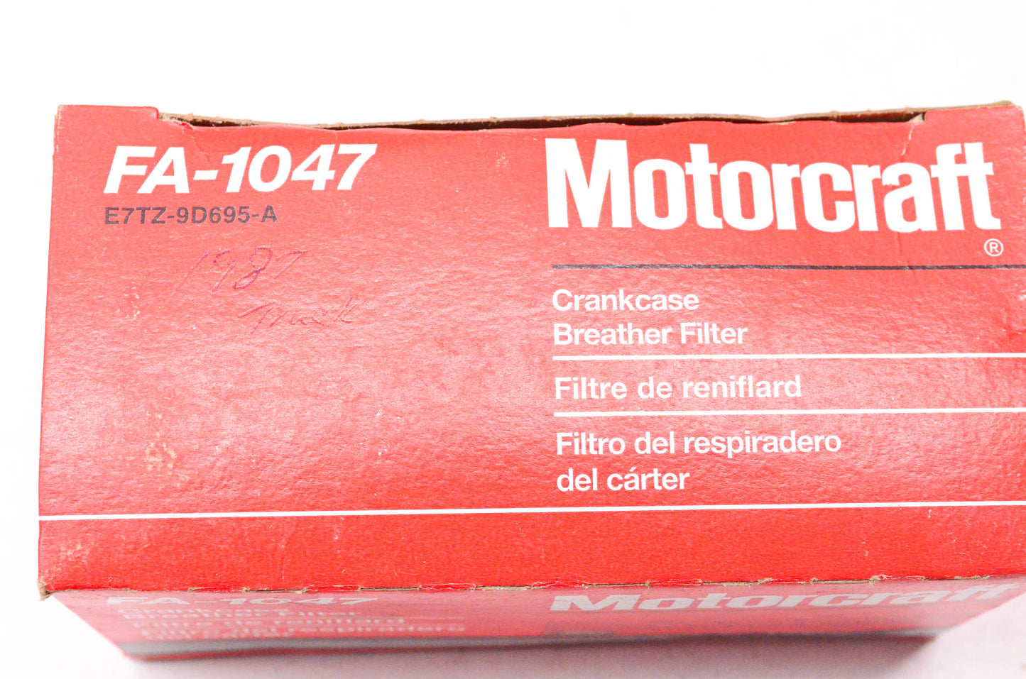 Motorcraft FA-1047, E7TZ-9D695-A Crankcase Breather Filter NOS