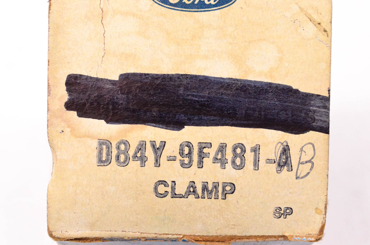 New OEM Ford D84Y-9F481-A, D84Y-9F481-B Cooler Tube Outlet Clamp NOS