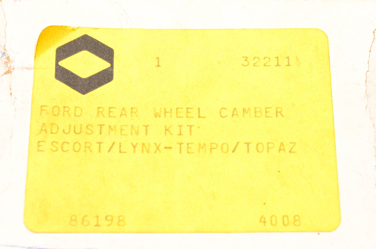 Autoware 32211 Rear Wheel Camber Adjustment Kit NOS