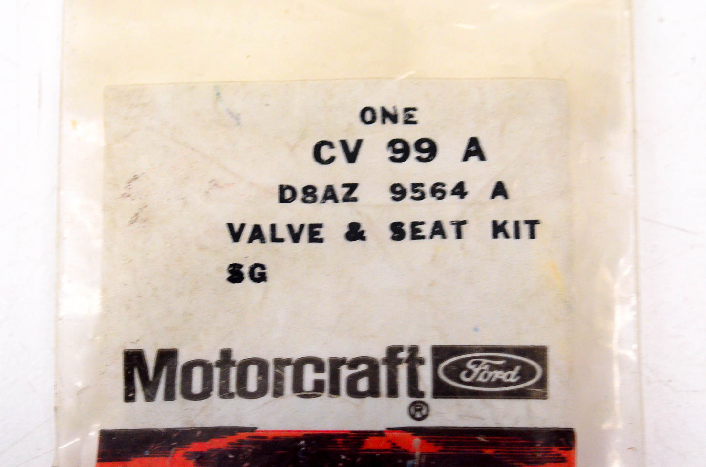 Motorcraft CV-99-A, D8AZ-9564-A Carburetor Valve & Seat Kit NOS