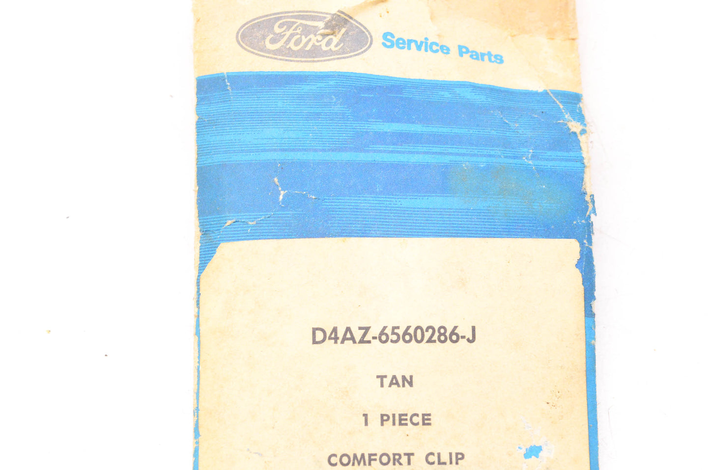 New OEM Ford D4AZ-6560286-J Tan Seat Belt Comfort Clip NOS