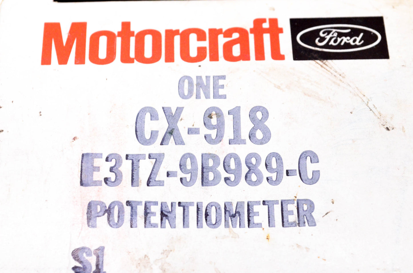 Motorcraft CX-918, E3TZ-9B989-C Throttle Position Sensor NOS