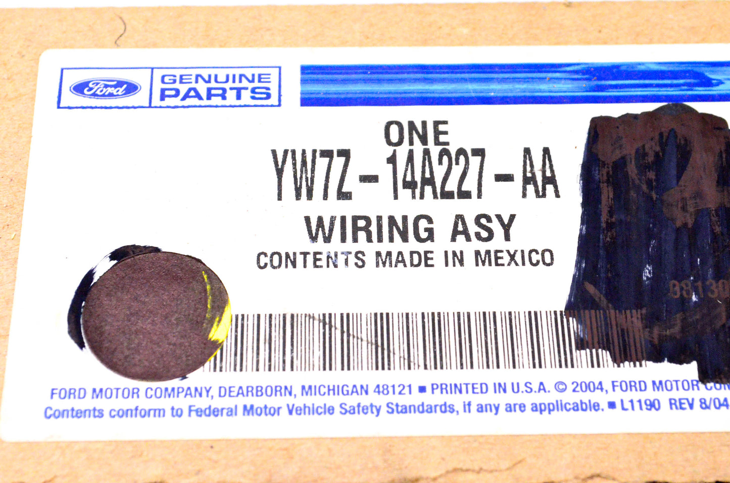 New OEM Ford YW7Z-14A227-AA Luggage Compartment Lamp Wiring Harness NOS