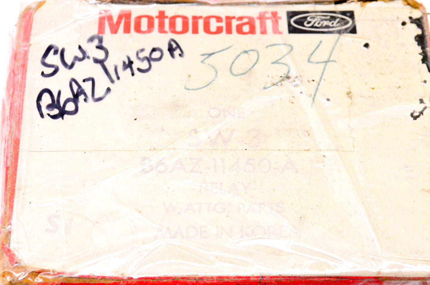New OEM Ford SW-3, B6AZ-11450-A Starter Solenoid Relay NOS