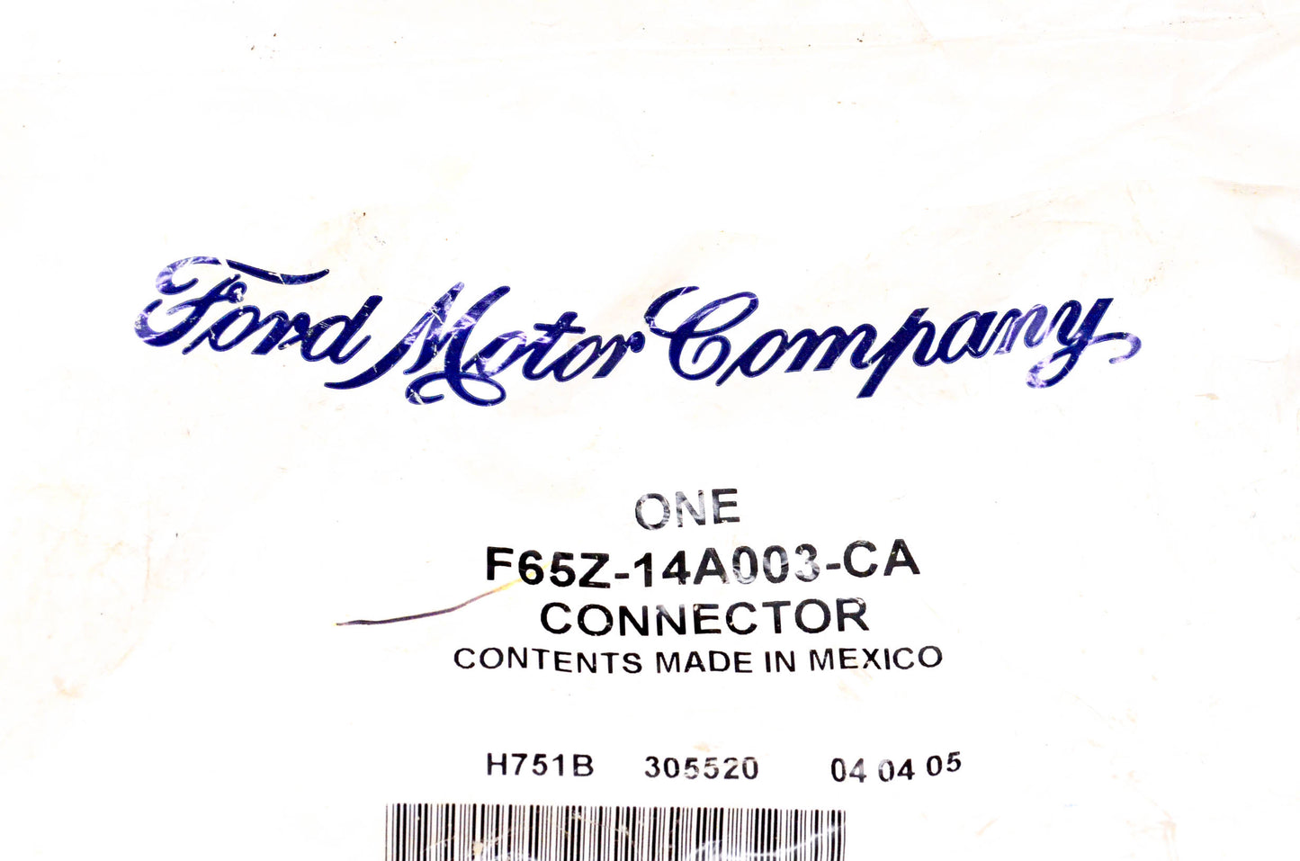 New OEM Ford F65Z-14A003-CA Fuse Relay Rear Housing NOS