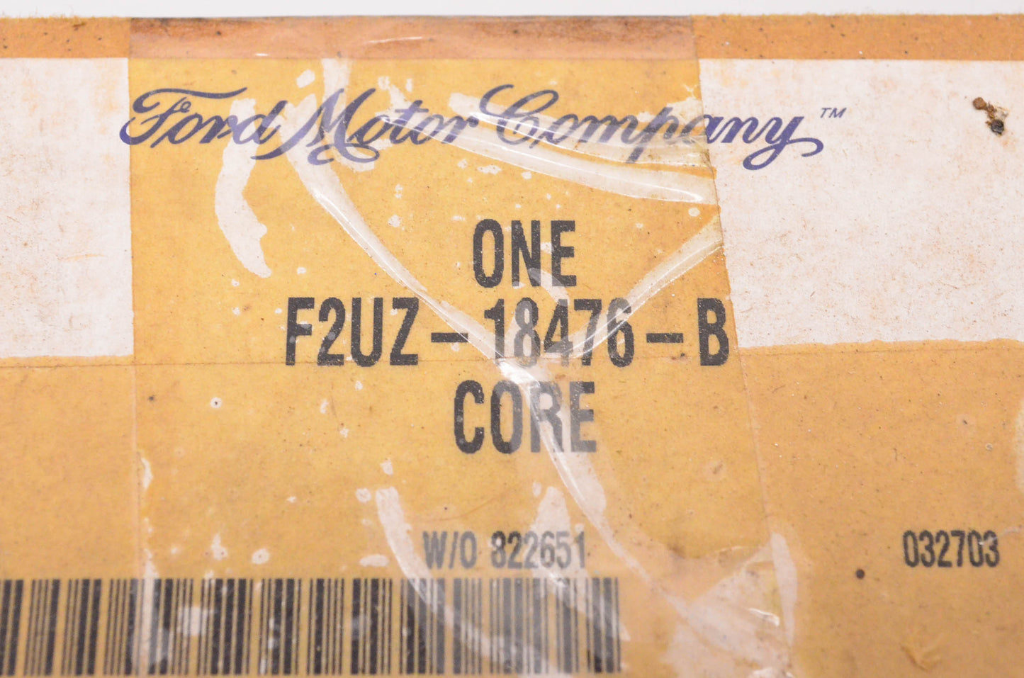New OEM Ford F2UZ-18476-B Rear Heater Core NOS