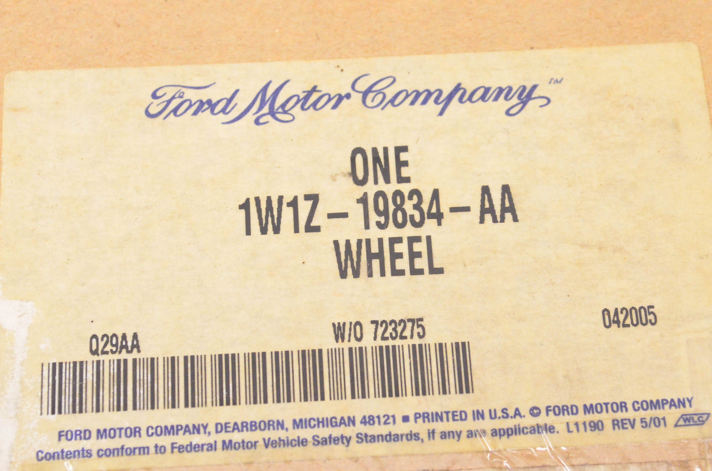 New OEM Ford 1W1Z-19834-AA Blower Motor Wheel NOS