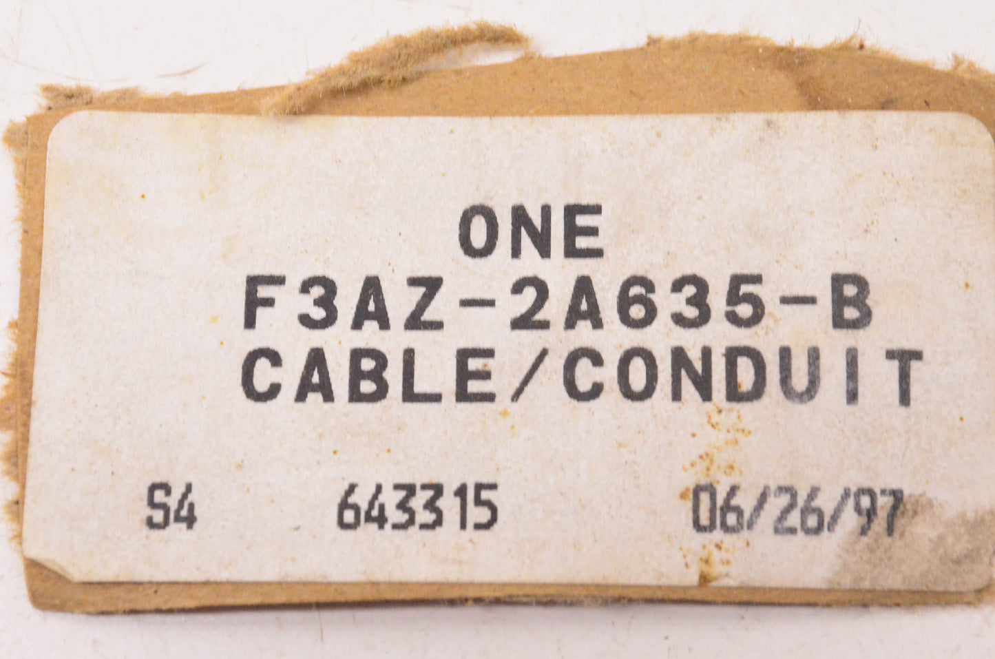 New OEM Ford F3AZ-2A635-B Brake Cable & Conduit Assembly NOS