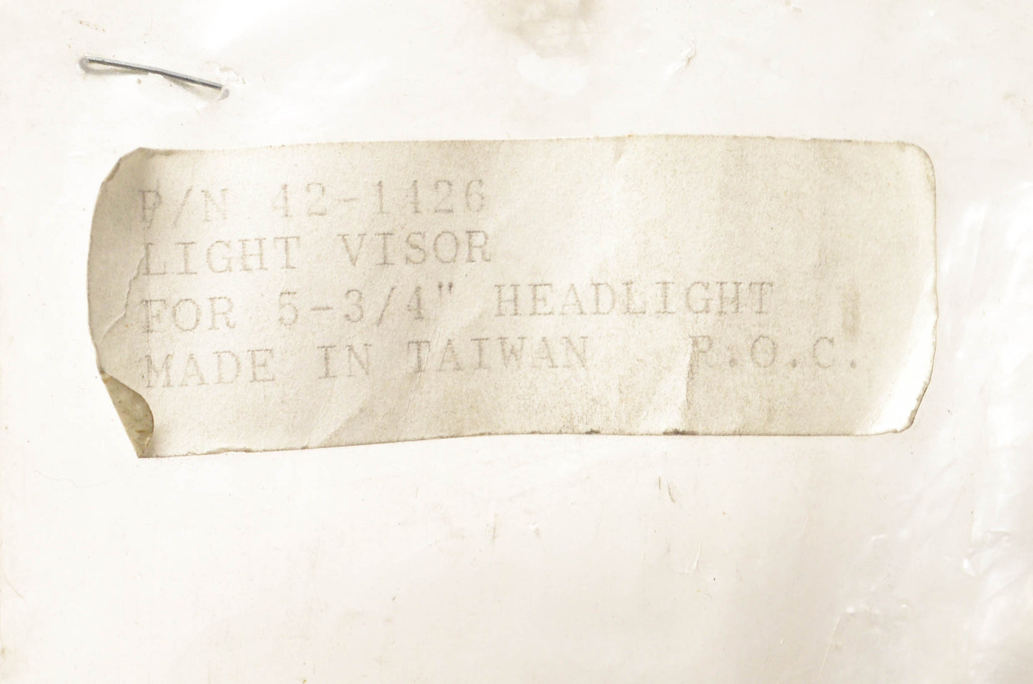 Add On Accessories 42-1426 Light Visor NOS