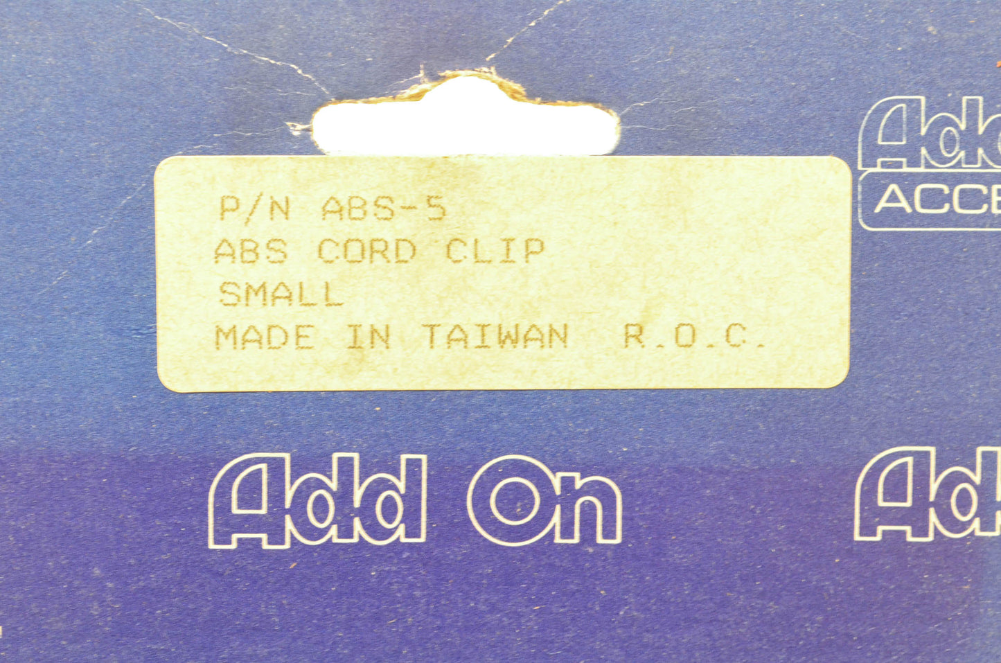 Add On Accessories ABS-5 ABS Cord Clips QTY 2 NOS