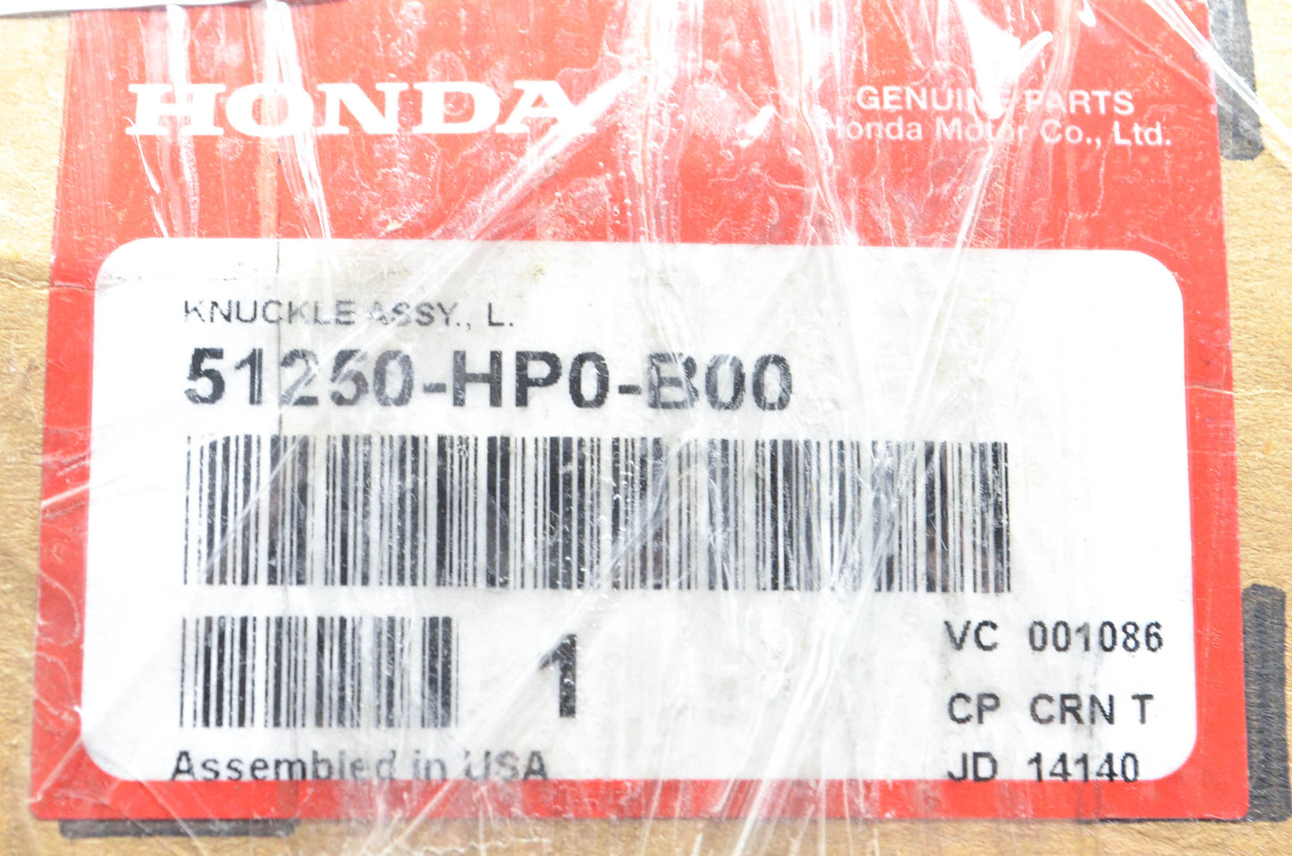 OEM Honda 51250-HP0-B00 Knuckle Assembly