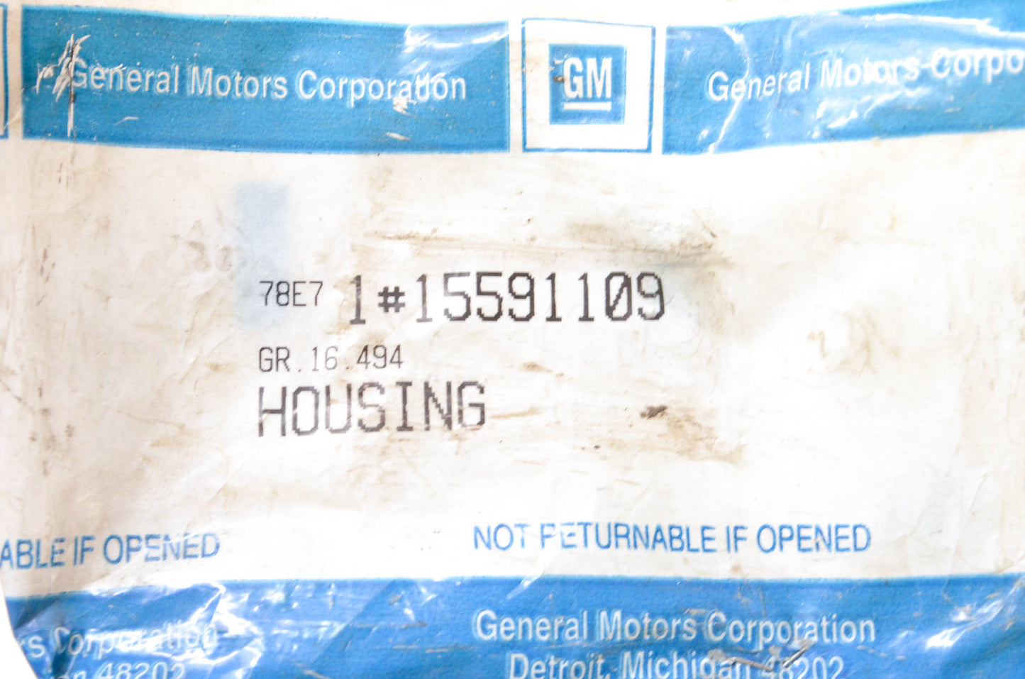GM 15591109 Light Housing NOS