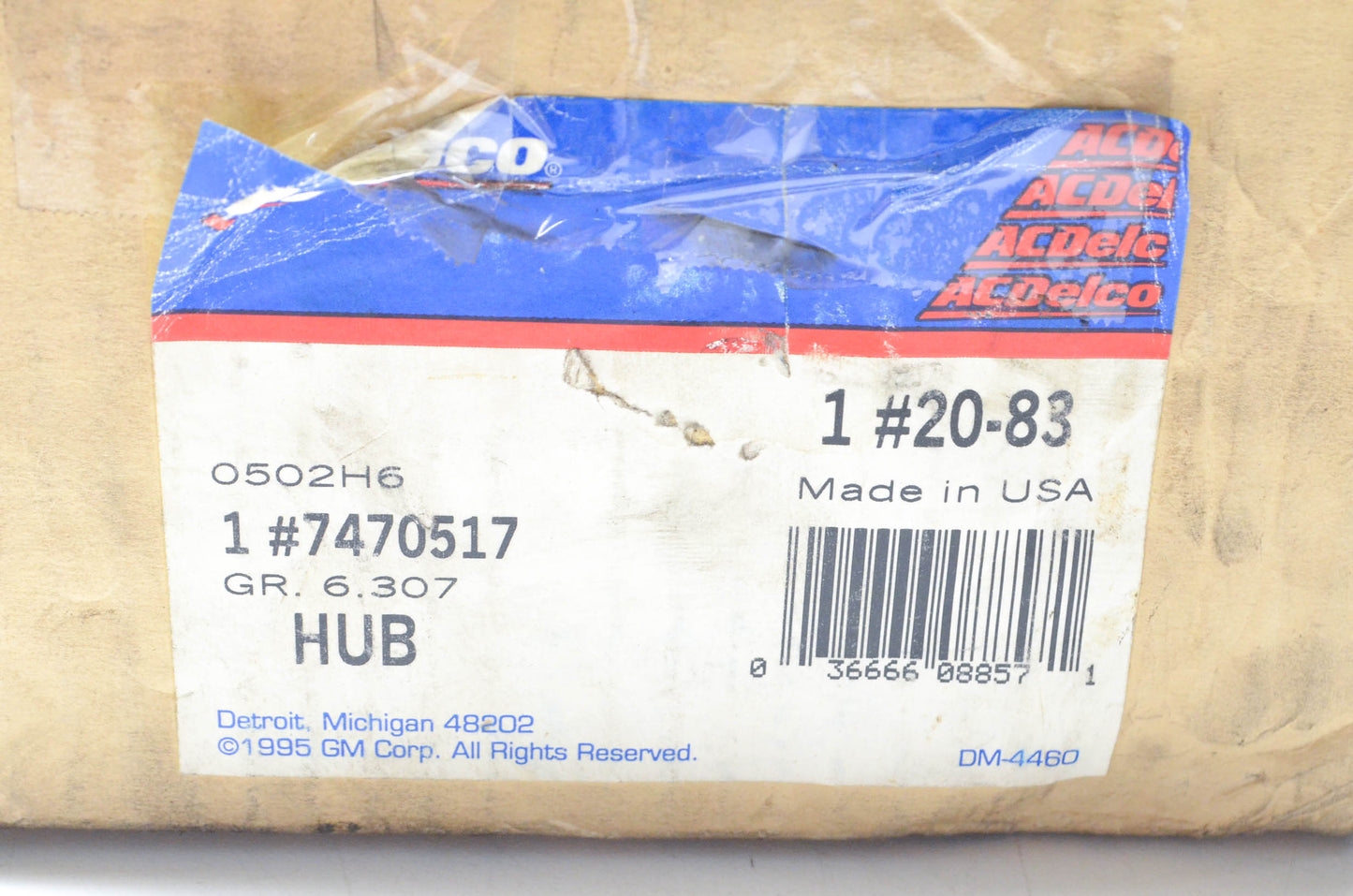 AcDelco 7470517 Wheel Hub Assembly NOS