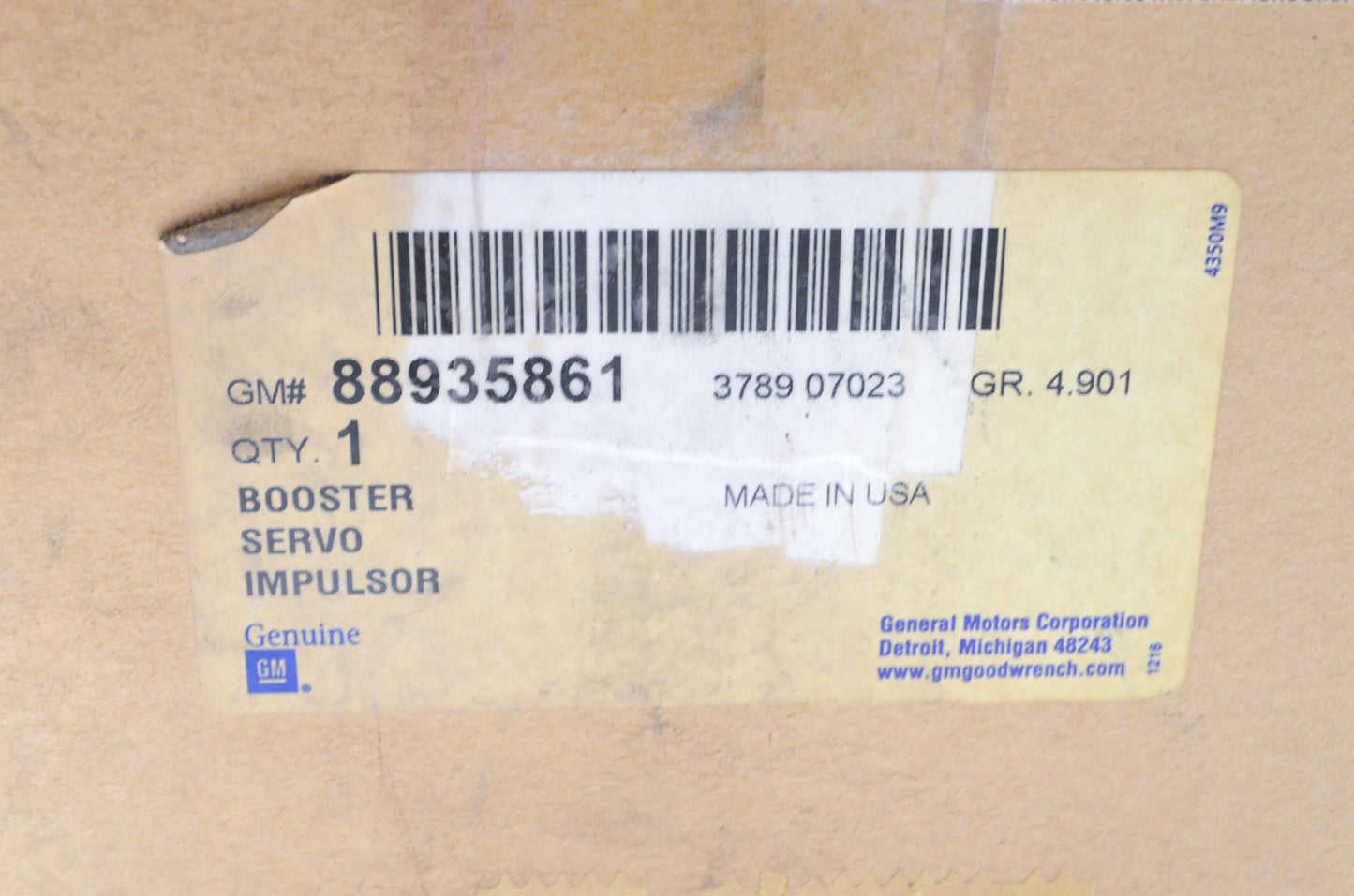GM 88935861, 2772114 Power Brake Booster