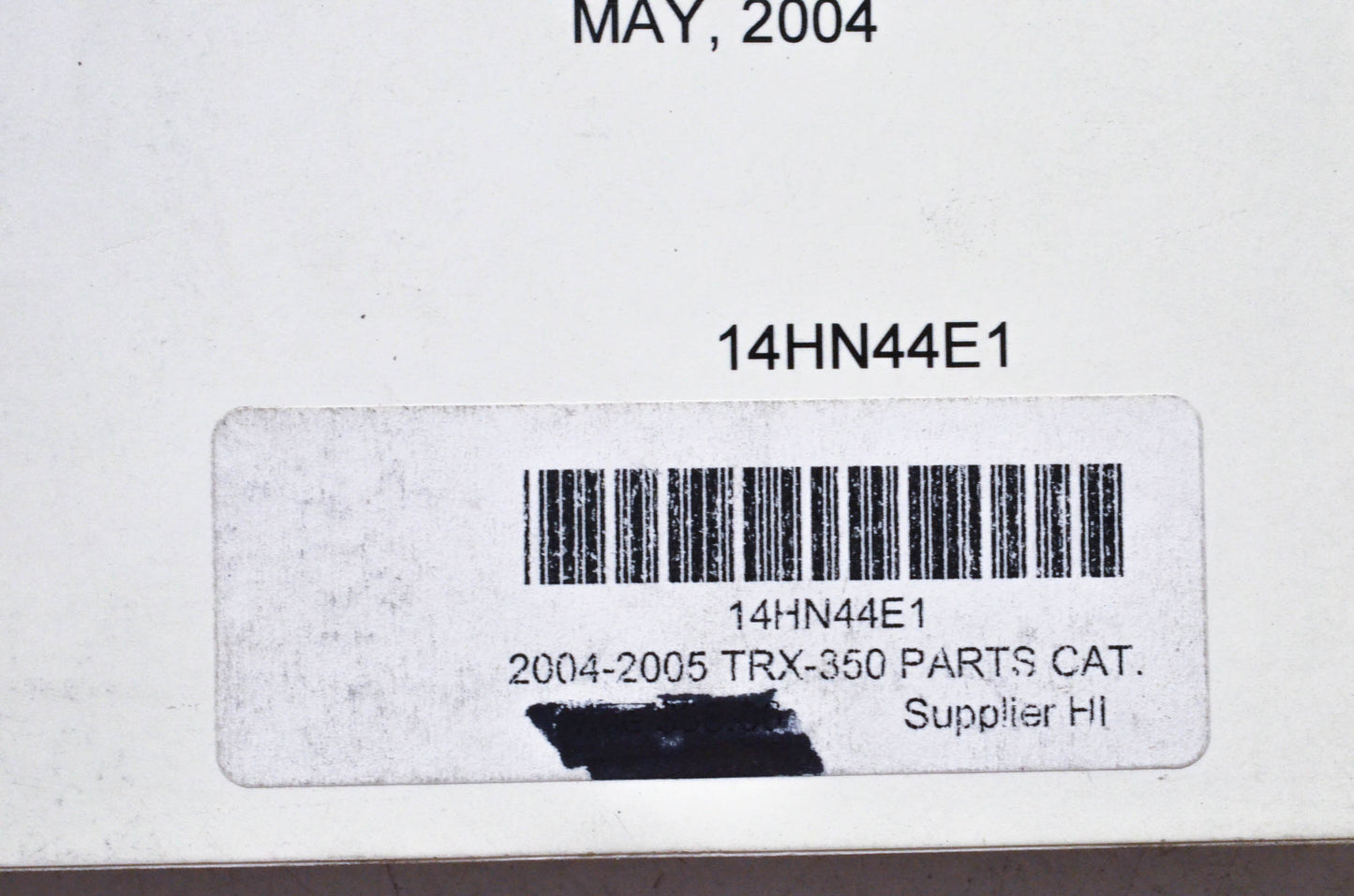 New OEM Honda 14HN44E1 04-05 Rancher 350 Parts Catalog TRX350FE FM TE TM NOS