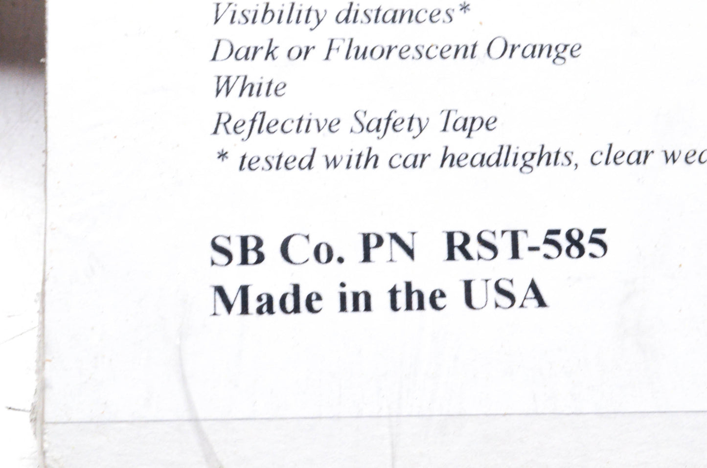 SB Company RST-585 Reflective Tape Kit NOS