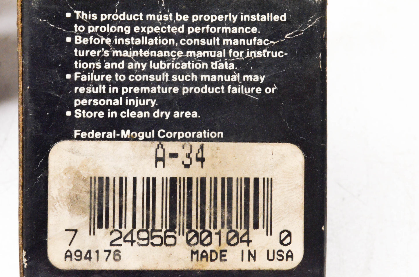 Federal Mogul A-34 Roller Bearing Assembly NOS