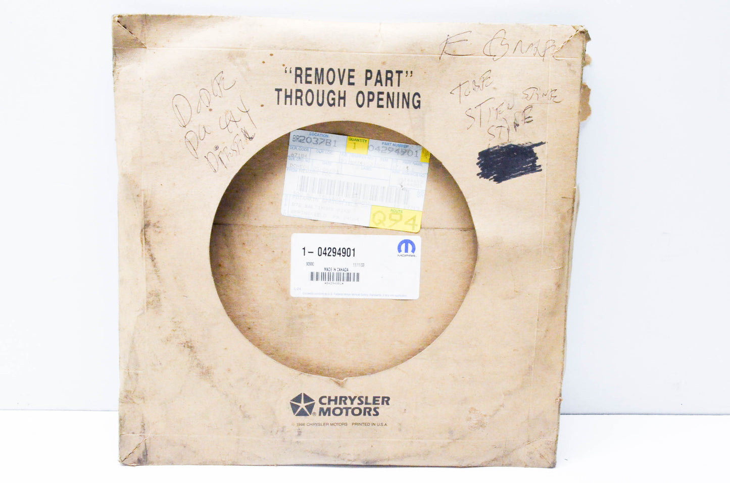 Mopar 04294901, 4294901 Parking Brake Cable NOS