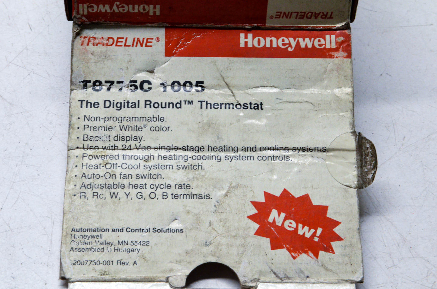 Honeywell T8775C 1005 Non-programmable Round Thermostat