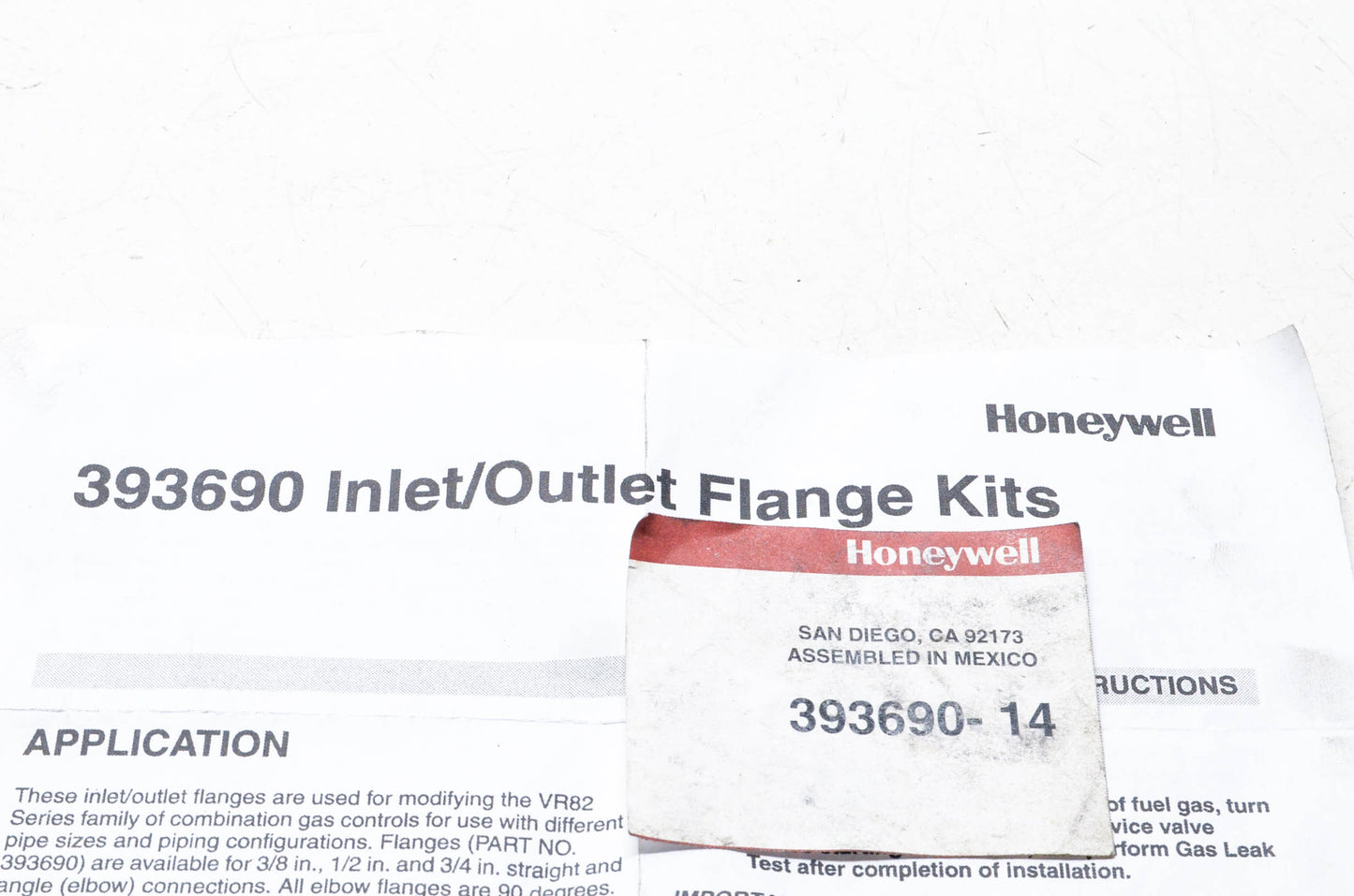 Honeywell 393690, 393690-14 Inlet/Outlet Flange Kit NOS