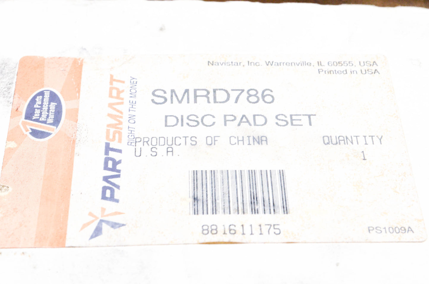 Champion Technologies SMRD786, HWK-134-EE, SUBD786V Brake Pads NOS