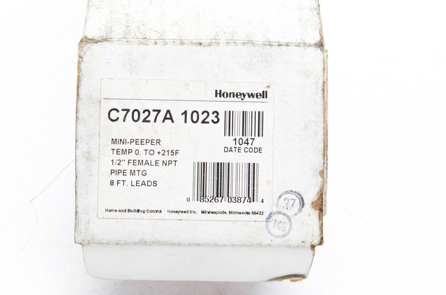 Honeywell C7027A 1023 UV Flame Detector NOS