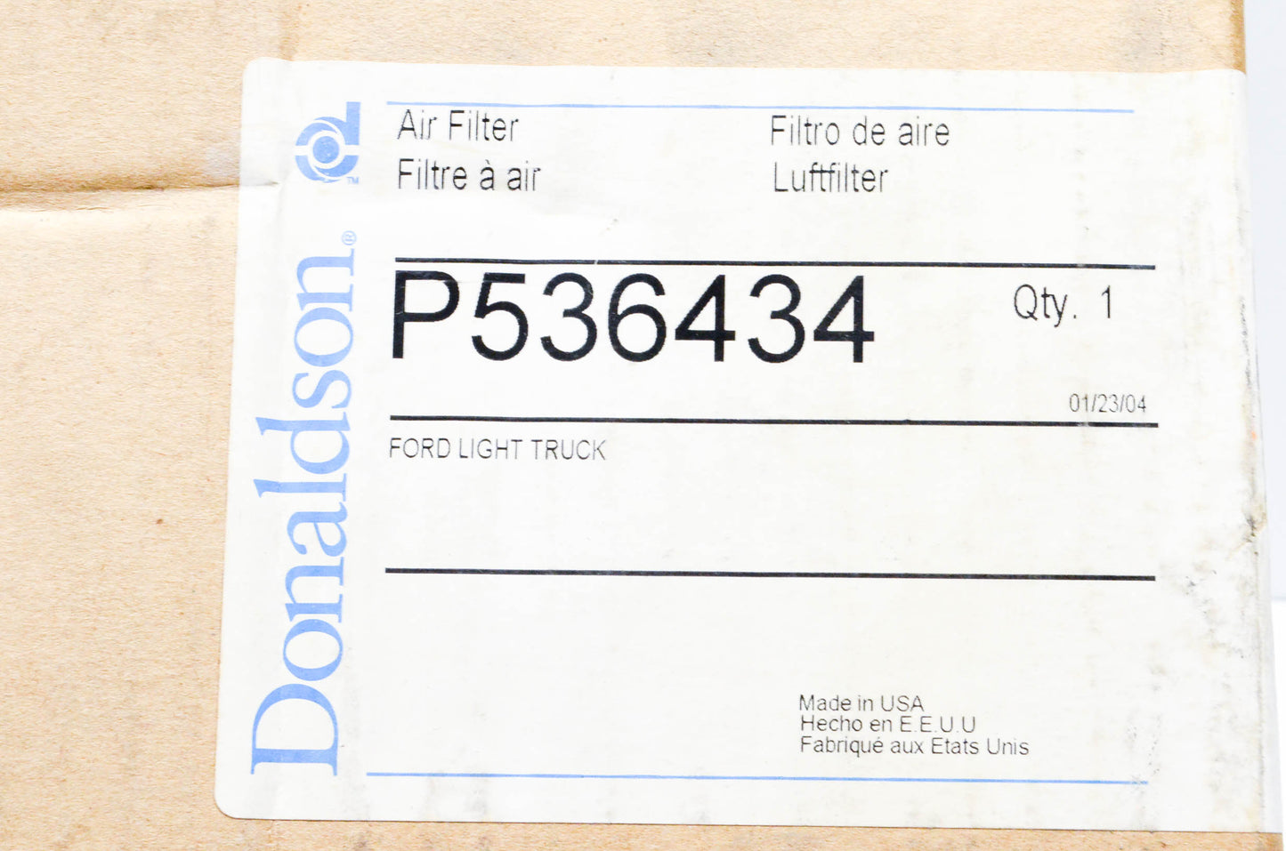 Donaldson P536434 Oval Primary Air Filter NOS
