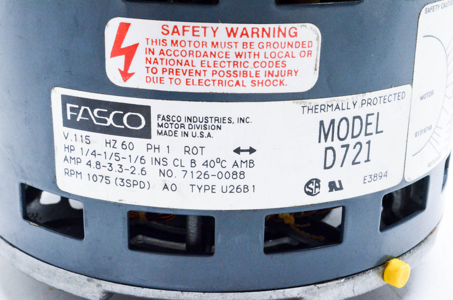 Fasco D721, 7126-0088 Fan & Blower Motor NOS