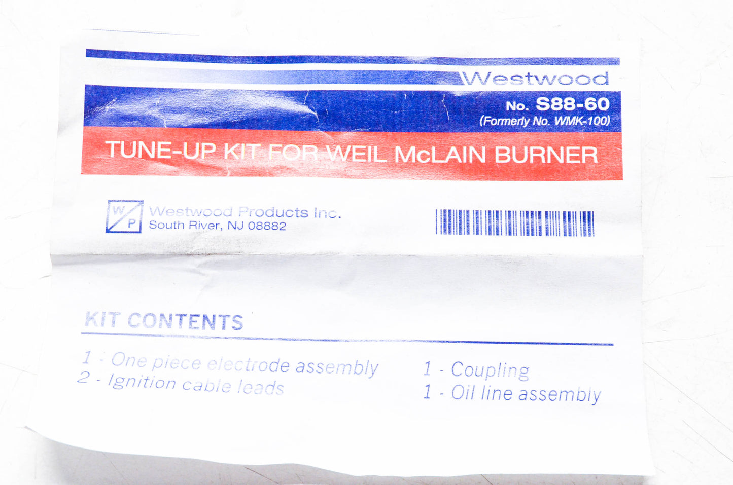 Westwood S88-60, WMK-100 Burner Tune Up Kit NOS