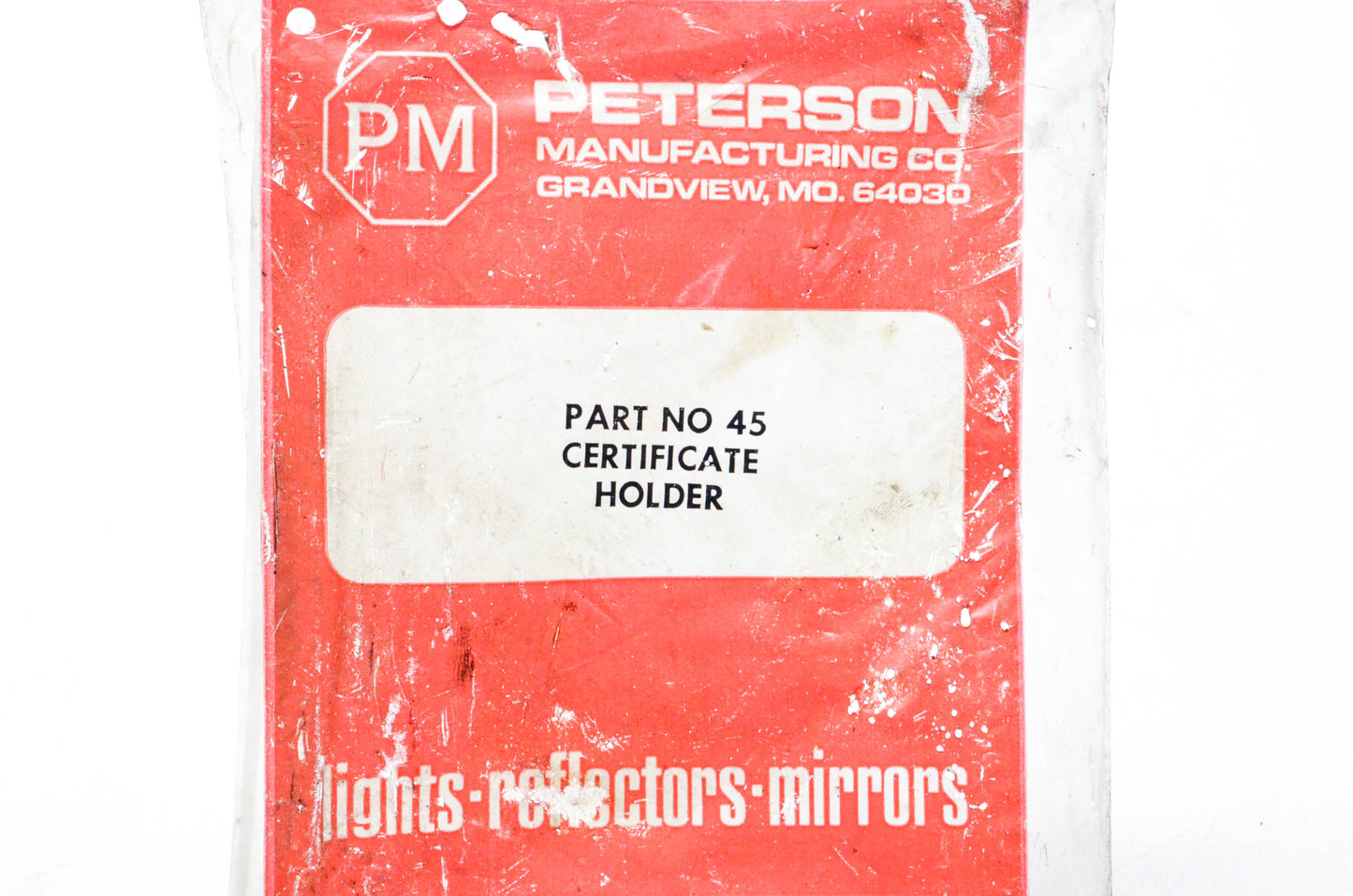 Peterson 45 Certificate Holder & Pouch NOS