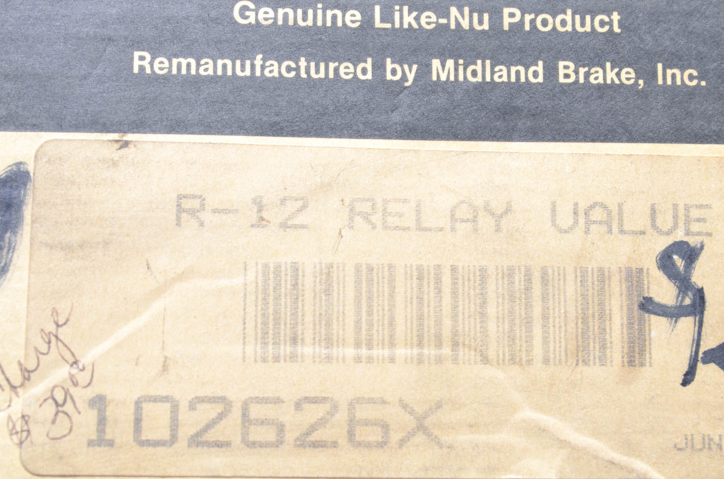 Like-Nu 102626X R-12 Relay Valve NOS