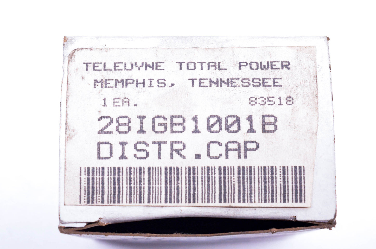 Teledyne Total Power 28IGB1001B Distributor Cap NOS