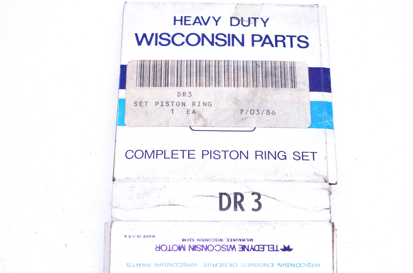 Teledyne Wisconsin DR3 Piston Ring Kit NOS