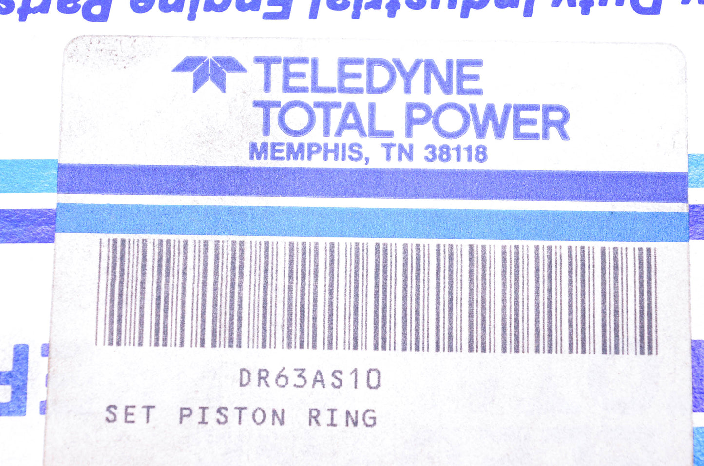 Teledyne Total Power DR63AS10 Piston Ring Kit NOS