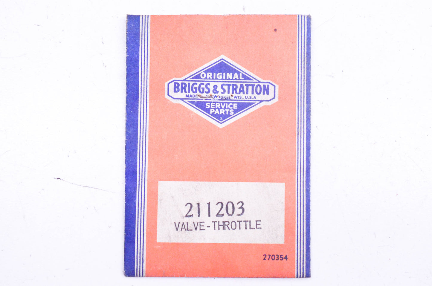 New OEM Briggs & Stratton 211203 Throttle Valve NOS