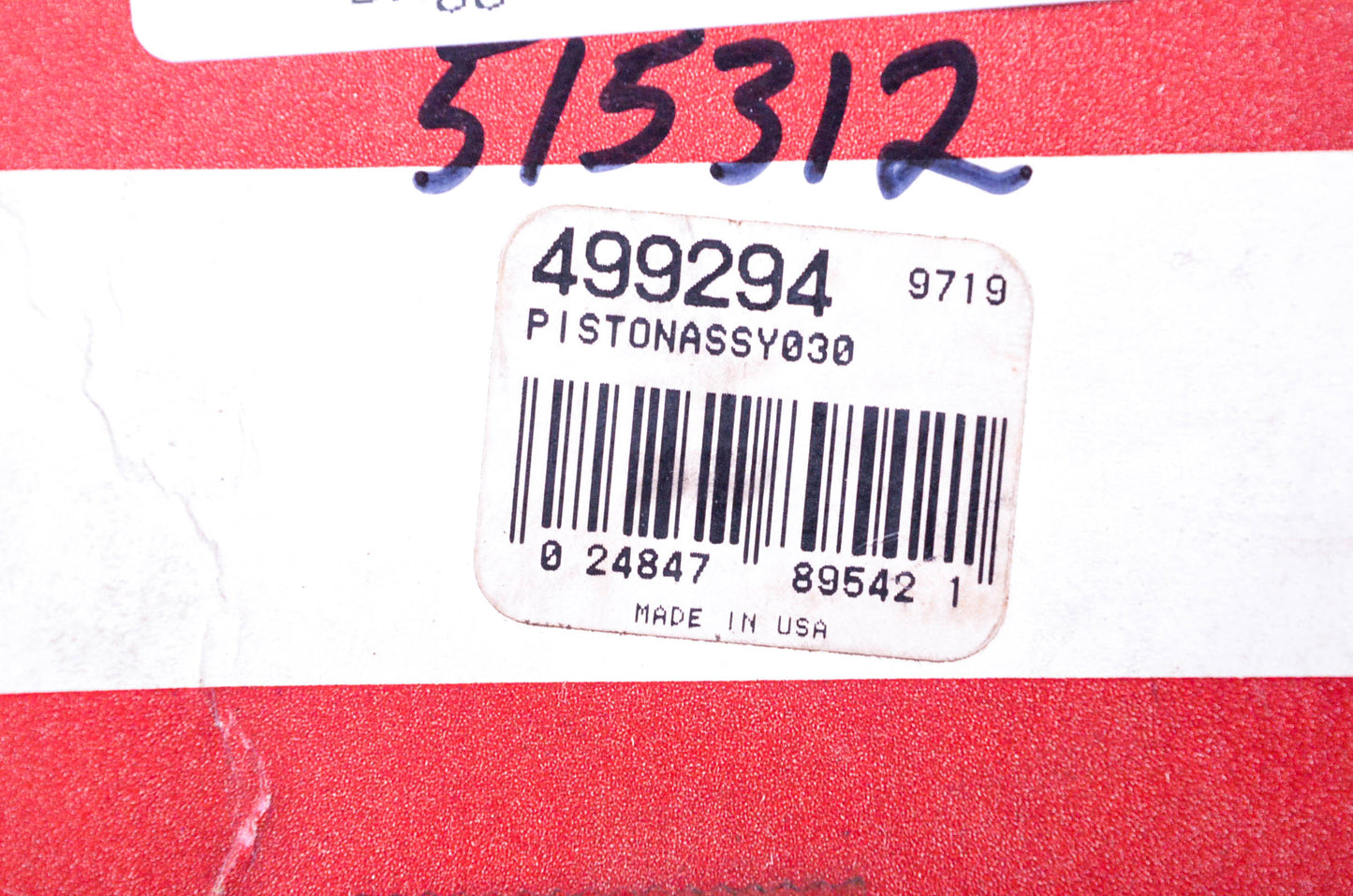 New OEM Briggs & Stratton 499294, 515312 Piston Kit NOS