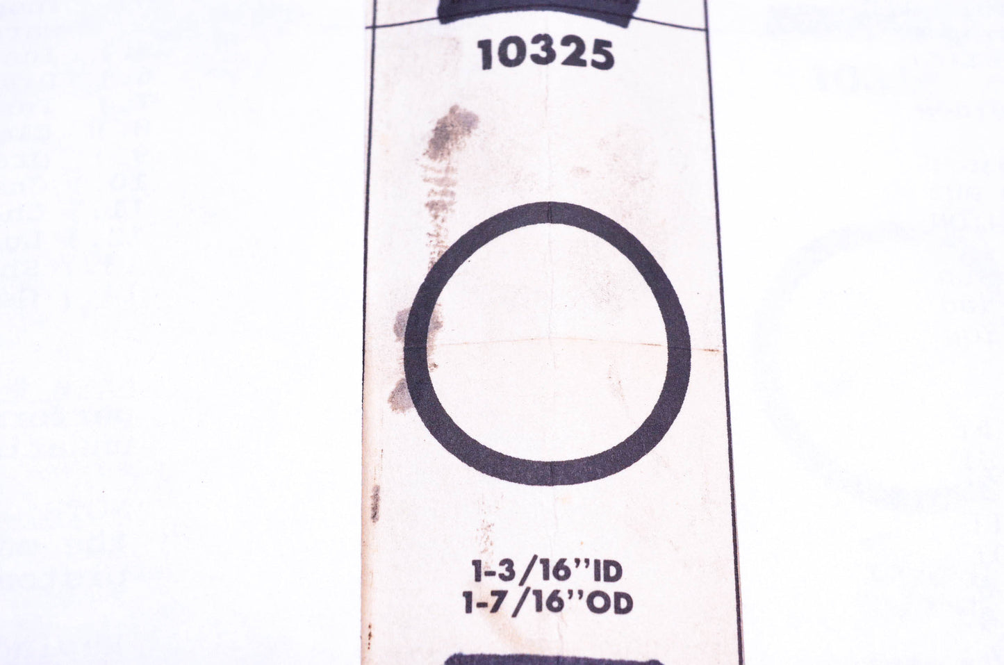 Sosmetal 10325 O Ring Qty 4 NOS