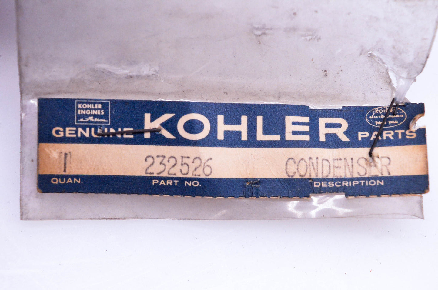 Kohler 232526 Condenser NOS