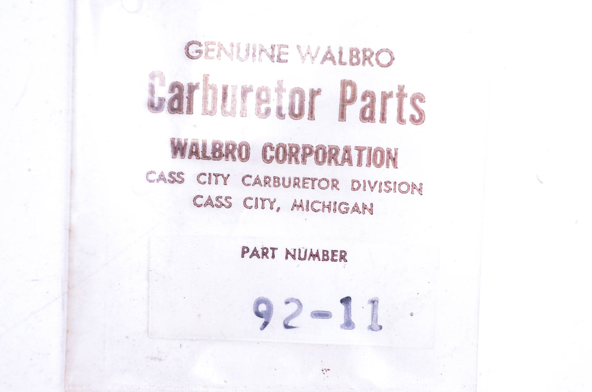 Walbro 92-11 Valve Seat Plug Gasket Qty 2 NOS