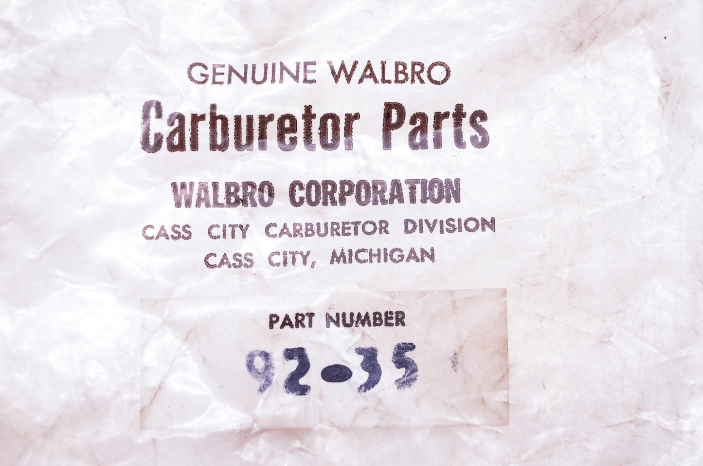 Walbro 92-35 Gasket NOS