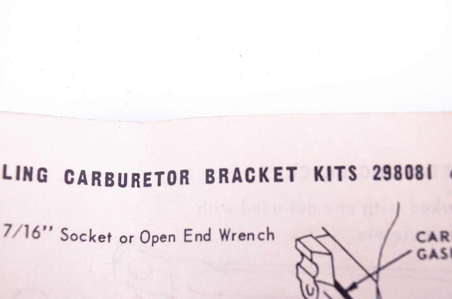 New OEM Briggs & Stratton 298081 Carburetor Bracket Kit NOS