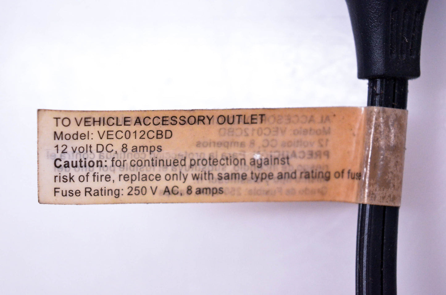 Aftermarket VEC012CBD Vehicle Accessory Outlet Cable NOS