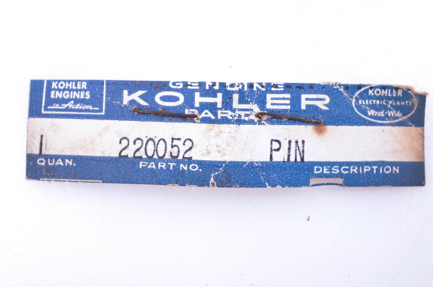 Kohler 220052 Pin NOS